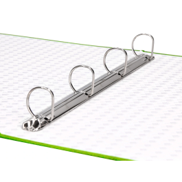 Liderpapel Carpeta 4 anillas 25mm folio cartón forrado verde frosty