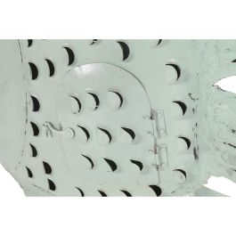 DKD Home Decor 2c24 Decoración de Pared Pez Portavela Metal Azul Celeste 80 x 60 x 12 cm