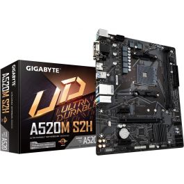 Gigabyte A520M S2H Placa Base Socket AM4 para AMD Ryzen, Micro ATX, DDR4 5100MHz (OC), M.2 PCIe 3.0, Gaming LAN, HDMI 2.1