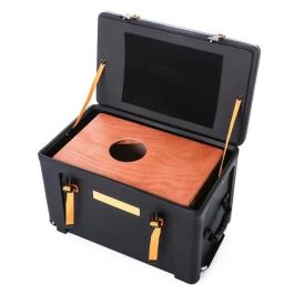 HARDCASE Estuche Hardcase Cajón Flamenco con Ruedas para Protección y Transporte (40x59x42 cm)