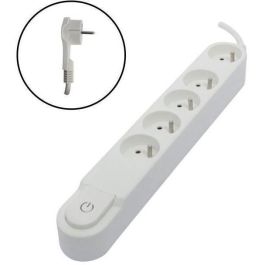 CHACON Regleta 5 tomas de corriente 16 A con interruptor, enchufe plano, cable de 1,5 m HO5VV-F 3x1,5 mm² blanco Precio: 30.50000052. SKU: B1CWFH3GQY