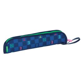 Portaflautas Benetton Damero Azul marino 37 x 8 x 2 cm