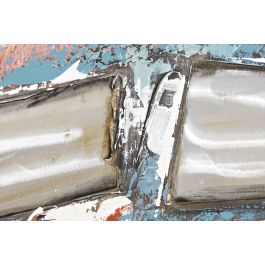 DKD Home Decor Cuadro Beige Gris Lienzo Pino Pintado a Mano Abstracto 3 x 60 x 150 cm (2 Unidades)