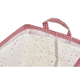 DKD Home Decor Cesta Decorativa para Almacenamiento Shabby Vichy de Algodón y Poliéster Set de 3 - 21x35x20 cm - Amarillo y Verde