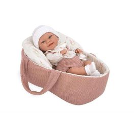 Muñecas Arias Muñeca Elegance Babyto 33 cm Rosa con Capazo Cuerpo Vinyl (Niña) para 3+ años