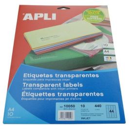 Apli Etiquetas Adhesivas Transparentes 48,5x25,4 mm Inkjet 440 Unidades Precio: 19.68999967. SKU: BIX10050