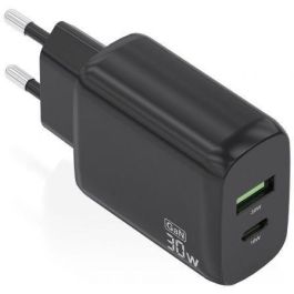 AISENS - CARGADOR GaN 30W, 1xUSB-C PD3.0 QC4.0, 1xUSB-A QC3.0, NEGRO Precio: 5.79000004. SKU: B17E9KZPD7