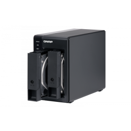 QNAP TR-002 DAS Caja de Expansión de Almacenamiento 2 Bahías 3.5"/2.5" SATA USB-C 3.2 Gen 2 con RAID de Hardware Tipo Torre