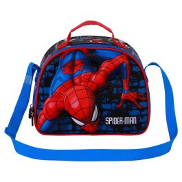 Marvel Spiderman Bolsa Portamerienda Infantil Isotérmica 3D Wall, Asa Bandolera y para Carrito - 5L Rojo Marvel Spiderman Bolsa Portamerienda Infantil Isotérmica 3D Wall, Asa Bandolera y para Carrito - 5L Rojo
