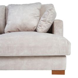 Sofá 2 Plazas Beige Tejido Salón 190 X 120 X 91 cm