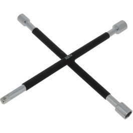 Extractor Llave Cruzada Reforzada para Ruedas con 3 Enchufes 17/19/21 mm y 1/2 Pulgada Cuadrado Acero Inoxidable Antideslizante