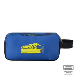 Totto Estuche Escolar AJ52VLC001-2310-6J7U Carreras de Coches Azul Amarillo