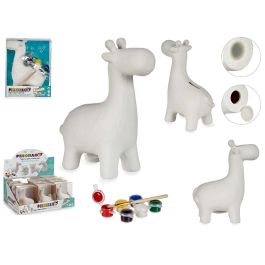 Hucha para pintar Jirafa Pincello, cerámica blanca, 12x16x5.5 cm, incluye 6 temperas (24 Unidades) Precio: 57.49999981. SKU: S3605123