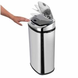 Kitchen Move Papelera de Cocina Automática | Cubo Basura LARGO 42 L Acero Inoxidable Espejo Rectangular con Flejes Kitchen Move Papelera de Cocina Automática | Cubo Basura LARGO 42 L Acero Inoxidable Espejo Rectangular con Flejes