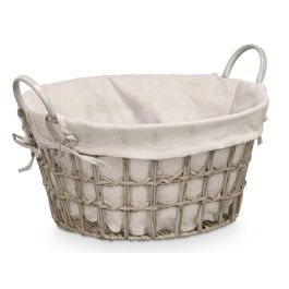 Cesto Redondo con Asas Gris Kipit 45 x 25 x 40 cm (12 Unidades) Cesto Redondo con Asas Gris Kipit 45 x 25 x 40 cm (12 Unidades)