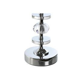DKD Home Decor Lámpara de Sobremesa Tradicional E14 25W Metal, Acrílico y Tela Blanco Beige para Interior 43 cm Alto (Pack de 2)
