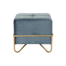 Descalzadora Glam DKD Home Decor Azul Dorado 42 x 38 x 42 cm