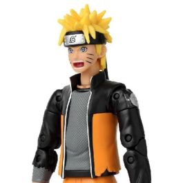 Bandai Figura Anime Heroes Naruto Shippuden Naruto Uzumaki Batalla Final 17 cm con manos extra, amarillo y negro
