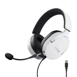 Trust GXT 490 FAYZO Auriculares Alámbricos Diadema para Motocicleta, USB tipo A, Negro y Blanco
