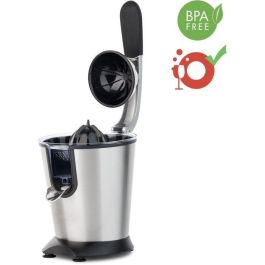 H.Koenig AGR80 Prensa de cítricos profesional con brazo articulado, 160 W, de acero inoxidable para zumos frescos en tu cocina