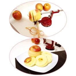 Cook Concept Pelador Cortador Manzana Vintage para Pelar Vaciar y Cortar Manzanas y Peras, Utensilio Cocina Práctico, 26x10.5cm