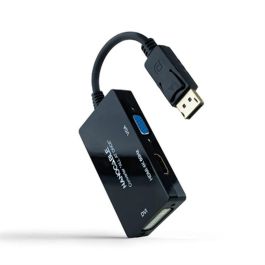 Adaptador DisplayPort a VGA/DVI/HDMI NANOCABLE 10.16.3301-ALL 20 cm Negro Precio: 28.49999999. SKU: B19YXM496C