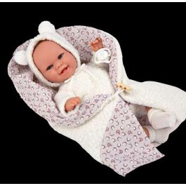 Muñecas Arias Muñeca Elegance 35 cm Babyto Blanco C/Manta (Muñeco de Peso) Español