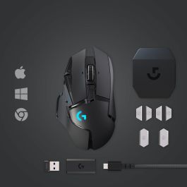Logitech G502 LIGHTSPEED Ratón Gaming Inalámbrico, Sensor HERO 25K, RGB LIGHTSYNC, Compatible POWERPLAY, 910-005568