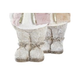 DKD Home Decor Figura Decorativa de Navidad Fantasía Rosa Blanco Dorado Magnesia 18x49.5x20.5cm (2 Unidades) para Niños