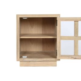 Mesita de Noche Home ESPRIT Natural Cristal Madera de mango 45 x 35 x 57 cm Mesita de Noche Home ESPRIT Natural Cristal Madera de mango 45 x 35 x 57 cm