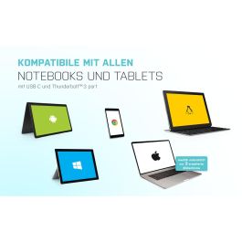 Hub USB i-Tec C31QUATTRODOCKPD Negro