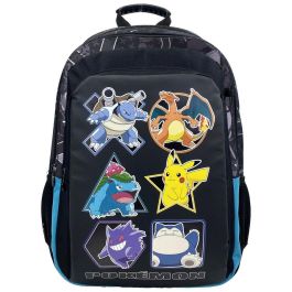 CYP BRANDS Mochila Escolar adaptable Pokemon 42cm con 3 Compartimentos y Bolsillos Laterales