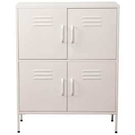 Aparador Alexandra House Living Blanco Metal 80 x 102 x 35 cm