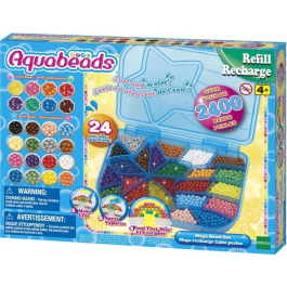 Aquabeads Mega Recarga 31502 Pearls con 2400 Perlas y 24 Colores
