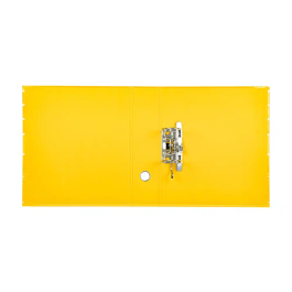 Liderpapel Archivador de Palanca A4 Filing System Forrado Amarillo Lomo 80mm con Caja y Compresor Metálico