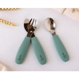 KioKids Set Cubiertos Infantiles Acero Inoxidable Y Silicona Verde Salvia +6 Meses Precio: 11.99000011. SKU: B17MH996WE