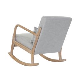 DKD Home Decor Mecedora Sixties Gris Claro Natural 88 x 78 x 66 cm