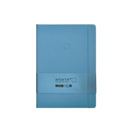 Cuaderno Con Gomilla Antartik Notes Tapa Dura A4 Hojas Lisas Azul Claro 100 Hojas 80 gr Fsc