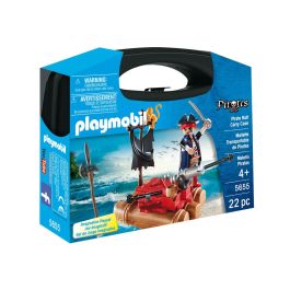 Playmobil PL5655 Maleta Pirata de Juguete para Niños, Set de Aventura con Cañón y Proyectiles, 22 Piezas, A partir de 4 años