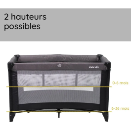 Nania Cuna de Viaje SODA 2 Niveles Cuna de Viaje Fácil de Plegar Soporta hasta 15 kg
