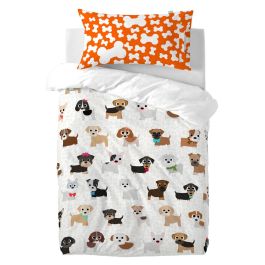 Funda de almohada HappyFriday Mr Fox Dogs Multicolor 50 x 75 cm