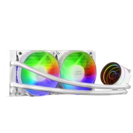 Mars Gaming ML-ONE240W - Sistema de Refrigeración Líquida AIO 240mm Blanco con Espejo Infinito FRGB, TDP 400W, Ventiladores FDB Silenciosos y Multisocket Universal Precio: 66.68999942. SKU: B1F99MD727