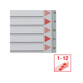 Esselte Separador Numerico 1-12 Cartulina Folio Juego de 12 Separadores Multitaladro