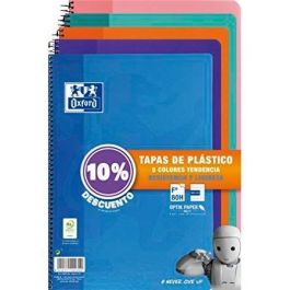 Oxford Cuaderno Espiral 80H Folio 4x4 mm C-Margen Tapa de Plástico Pack 5 Ud 10% Dto C-Surtidos Tendencia Precio: 14.58999971. SKU: S8414358