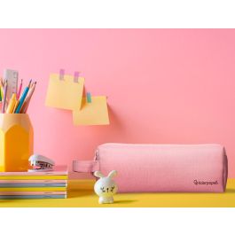 Estuche Portatodo Liderpapel Classic Rectangular Con Asa 2 Cremalleras 210 X80 mm Rosa