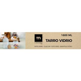 Tarro de vidrio con tapón de corcho 1600 ml - La Mediterranea (8 Unidades) Tarro de vidrio con tapón de corcho 1600 ml - La Mediterranea (8 Unidades)