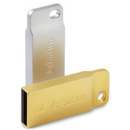 Verbatim Pendrive 64GB USB 3.2 Gen 1 Metal Executive con Llavero, Lectura 80MB/s, Escritura 25MB/s