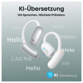 ANKER AeroFit 2 Auriculares Inalámbricos de Diseño Abierto, Blancos, IP55, 42h Reproducción con Estuche