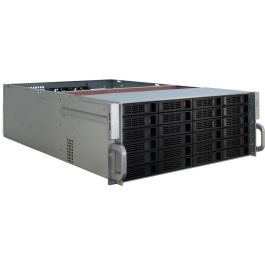Inter-Tech 4U-4424 Rack Servidor, ATX/EATX/mATX/Mini-ITX/EEB, 27 Bahías (1x 3.5", 26x 2.5" Hot-Swap), Negro/Plata, 4U