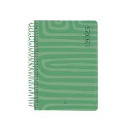 Agenda Espiral Liderpapel Syros A5 2025 Dia Pagina Color Verde Papel 60 gr